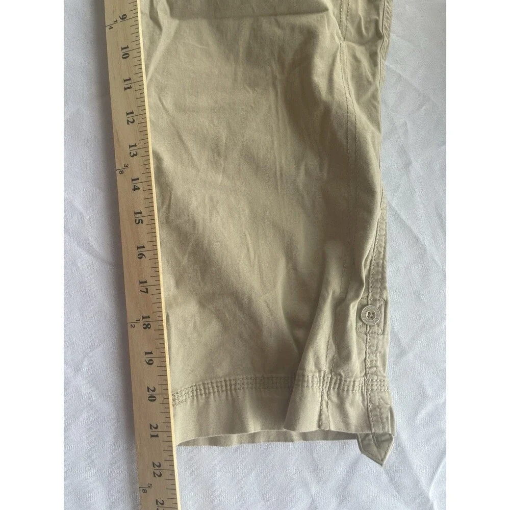 Women’s Lee Khaki Pants Boot Cut Size 8 Relaxed Fit Mid rise Stretch Utiliy